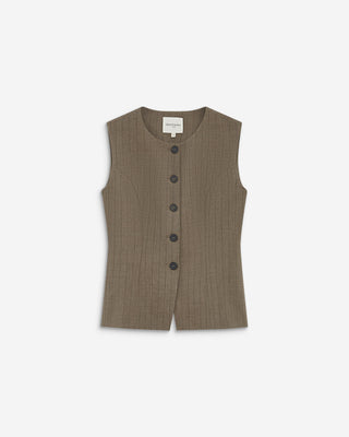 Chaleco de traje a rayas rayure Aristide