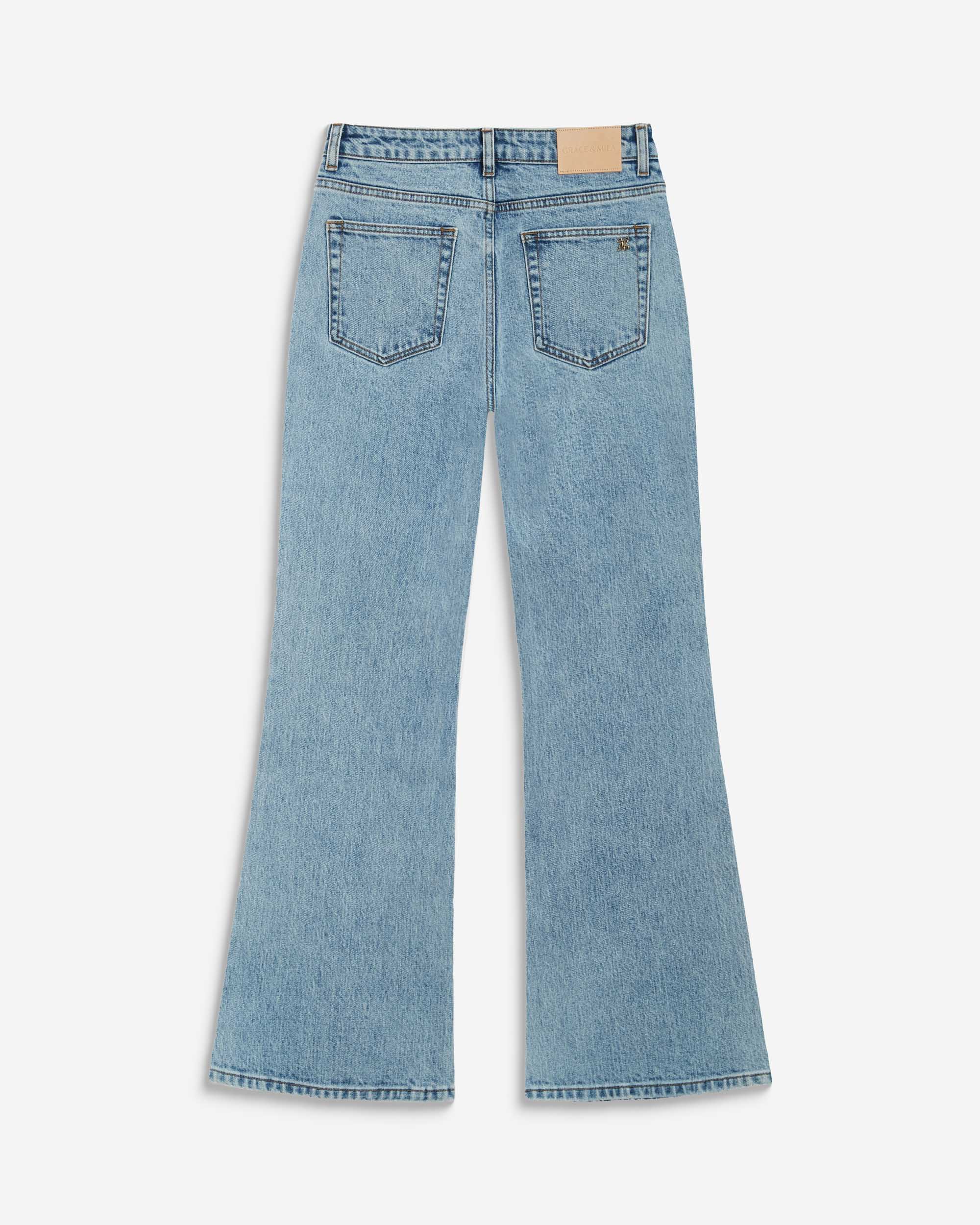 Jean flare délavé taille mi haute skyblue Joseph