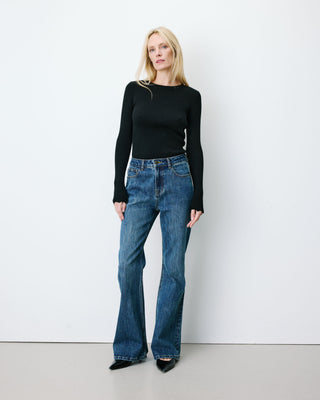 Jean flare délavé taille mi haute vintageblue Joseph