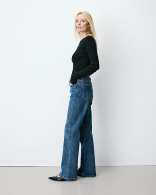 Jean flare délavé taille mi haute vintageblue Joseph