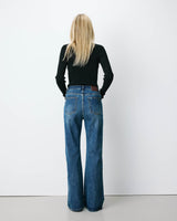 Jean flare délavé taille mi haute vintageblue Joseph