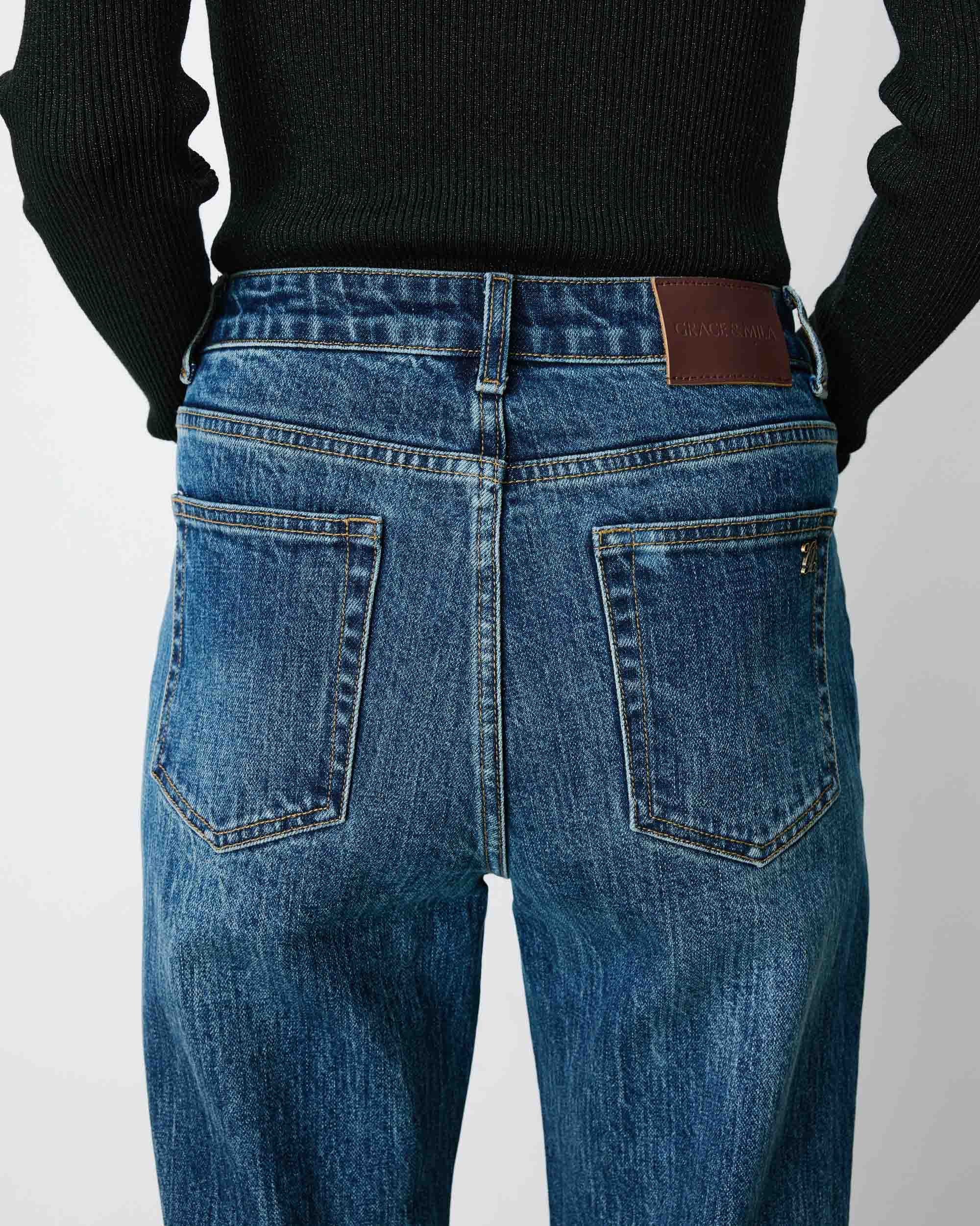 Jean flare délavé taille mi haute vintageblue Joseph