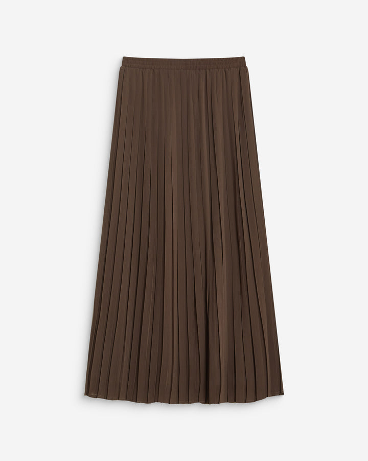 Falda larga plisada kaki Anissa