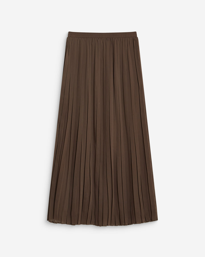 Falda larga plisada kaki Anissa