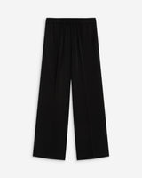 Pantalon fluide jambe large taille mi-haute noir Noblesse