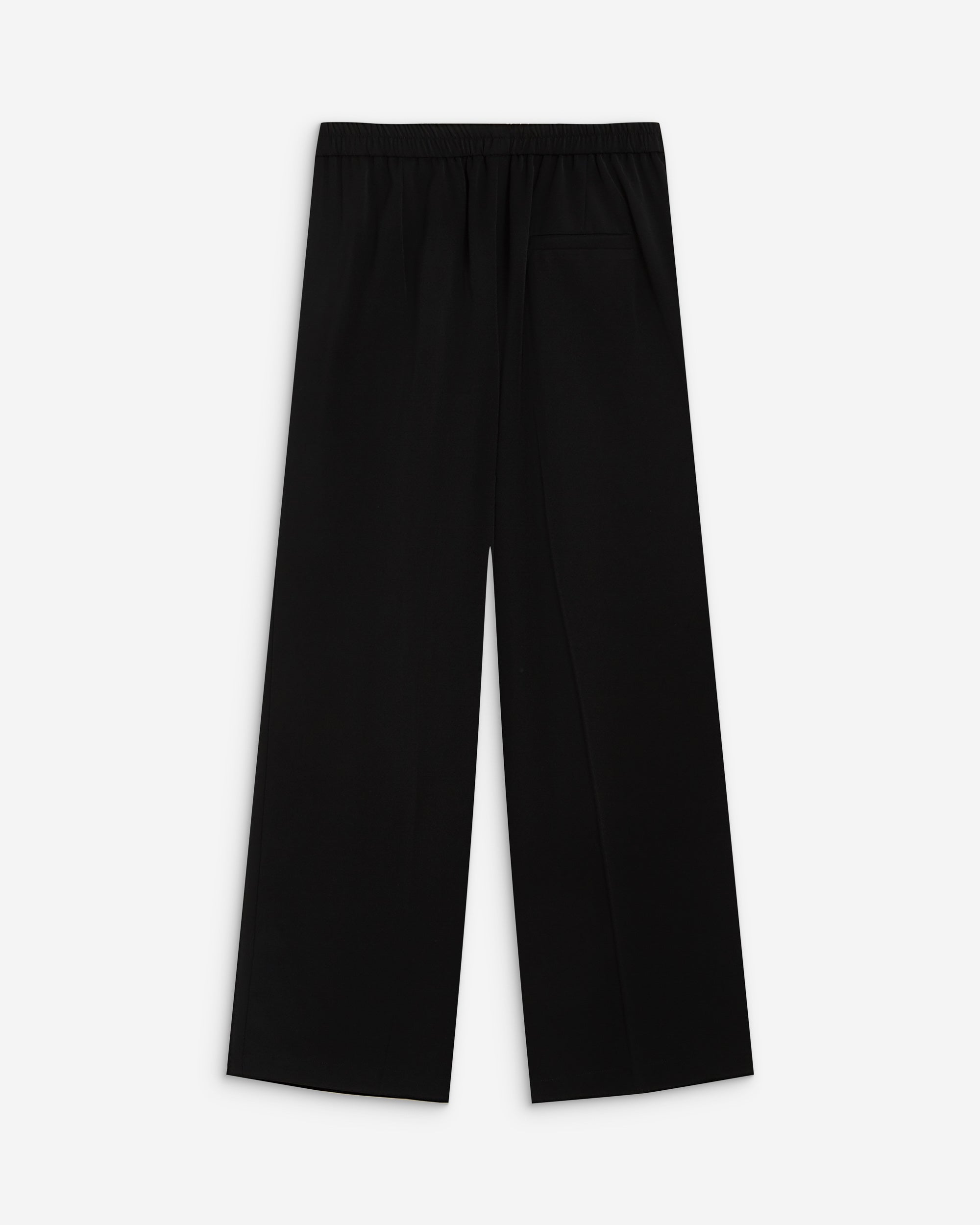 Pantalon fluide jambe large taille mi-haute noir Noblesse