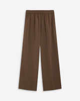 Pantalón amplio fluido con tiro medio taupe Noblesse