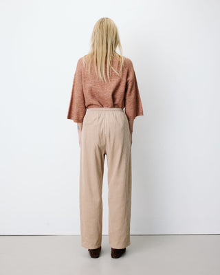 Corduroy pants with adjustable waist beige Liberty