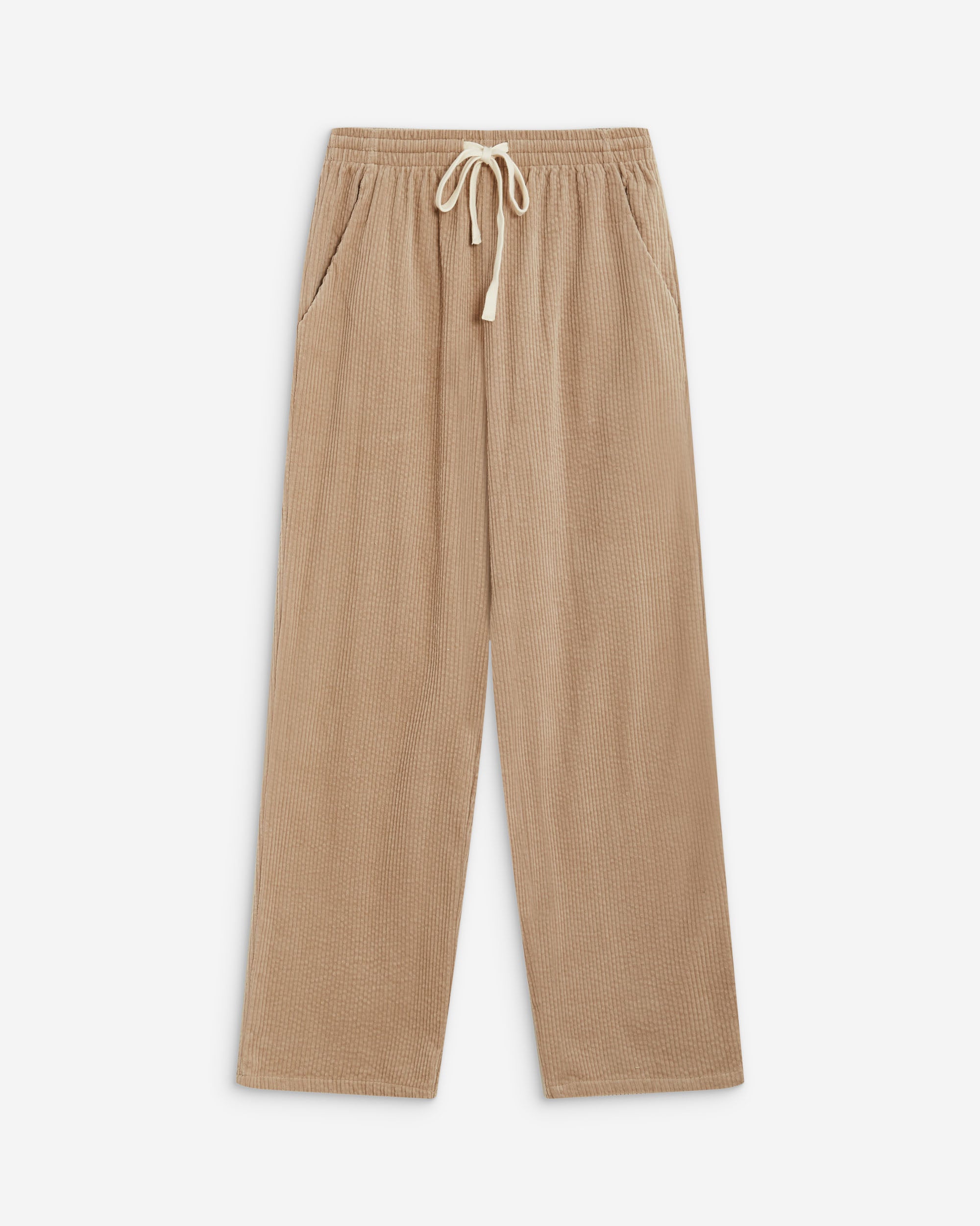 Corduroy pants with adjustable waist beige Liberty