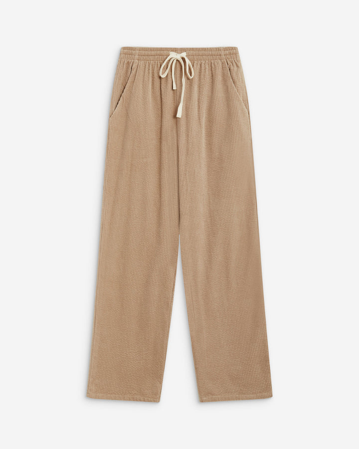 Corduroy pants with adjustable waist beige Liberty