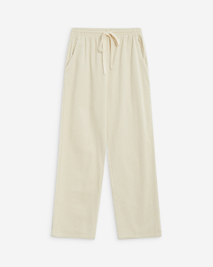 Pantalón de pana con cintura ajustable ecru Liberty