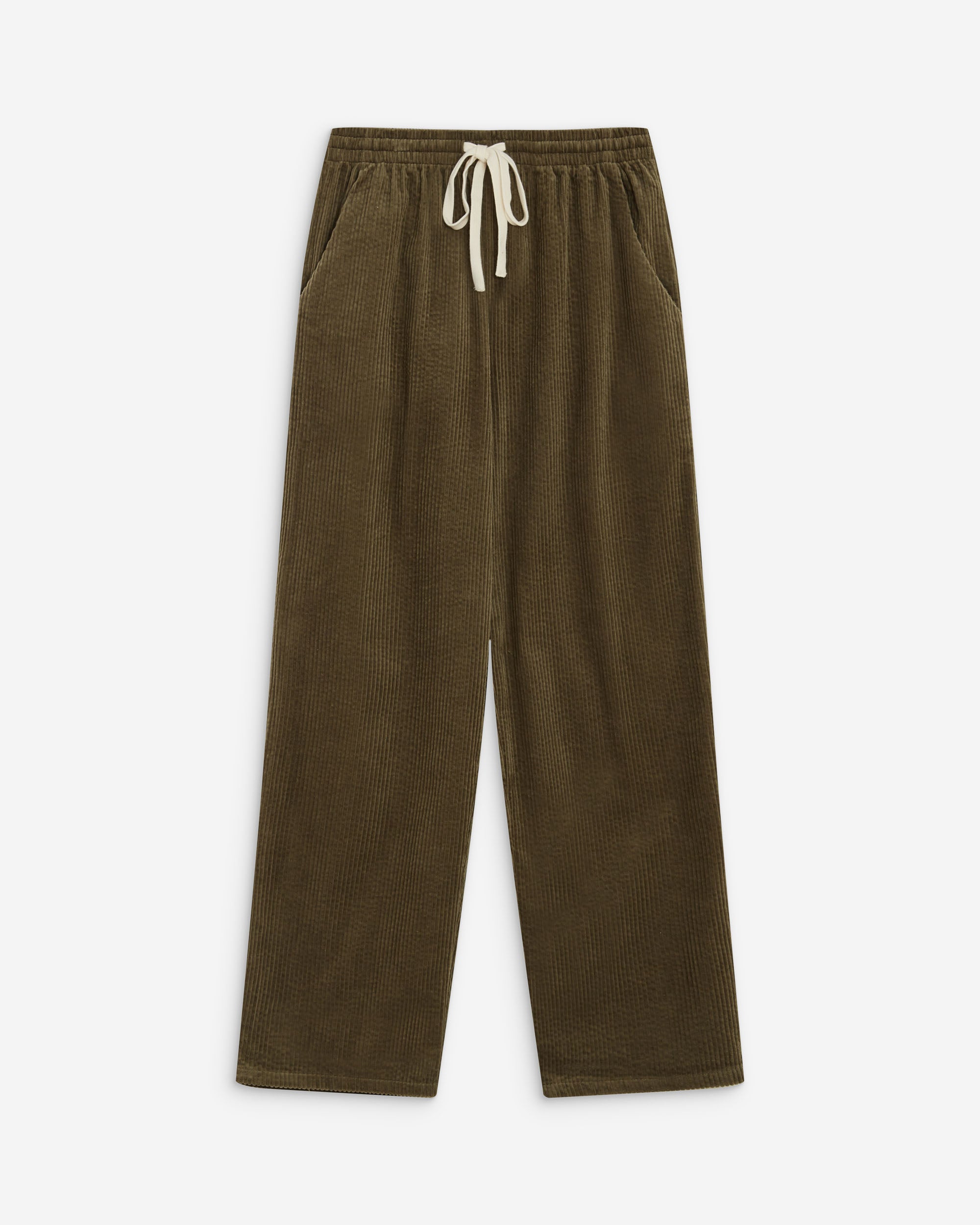 Pantalon velours côtelé taille ajustable kaki Liberty