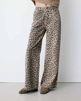 High-waist loose printed jeans leo Socca