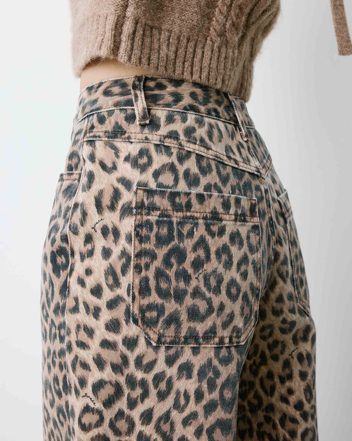 High-waist loose printed jeans leo Socca