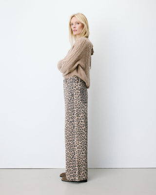 High-waist loose printed jeans leo Socca