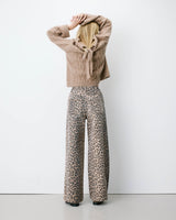 High-waist loose printed jeans leo Socca