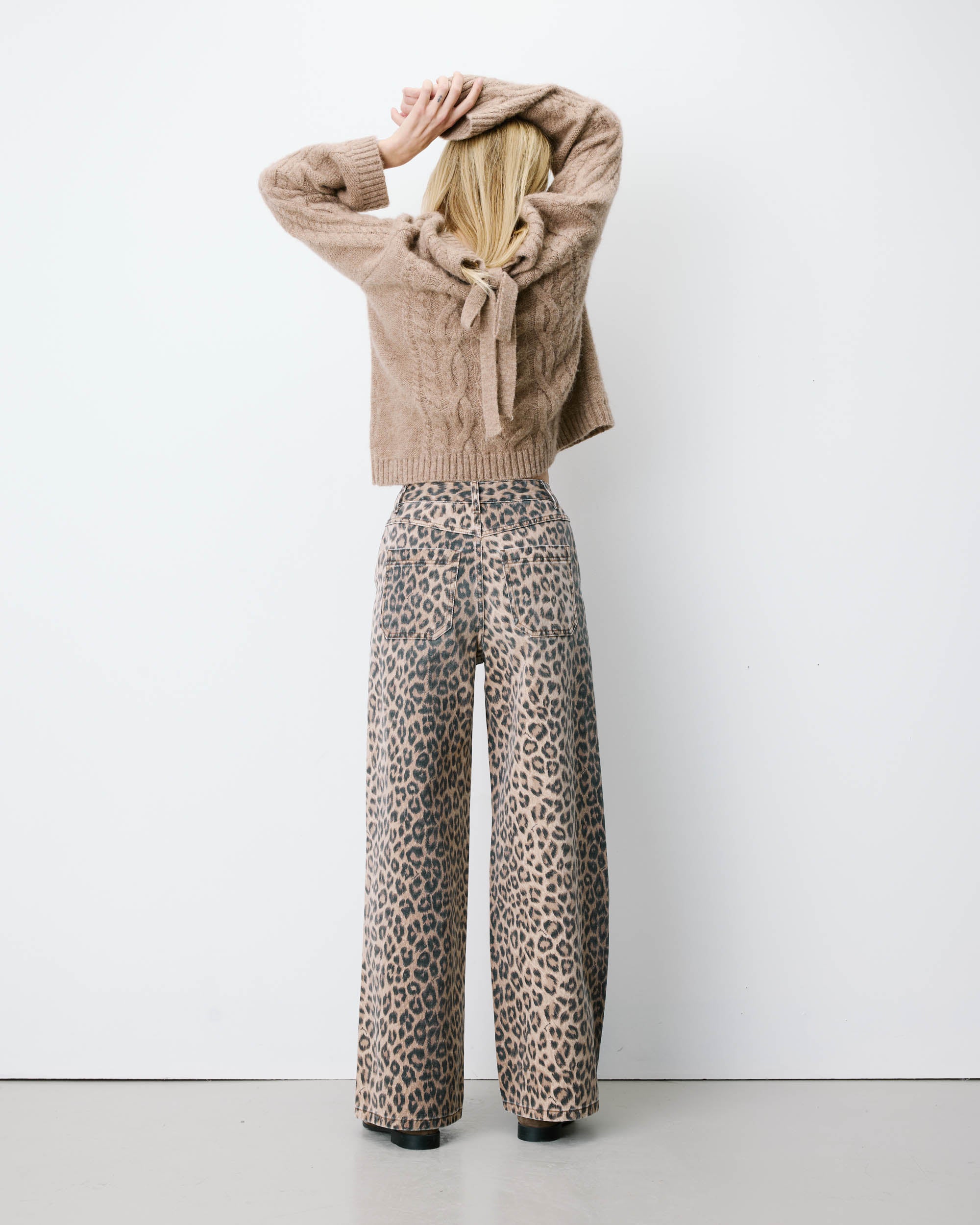 High-waist loose printed jeans leo Socca