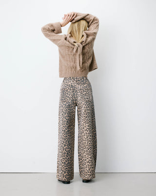 High-waist loose printed jeans leo Socca