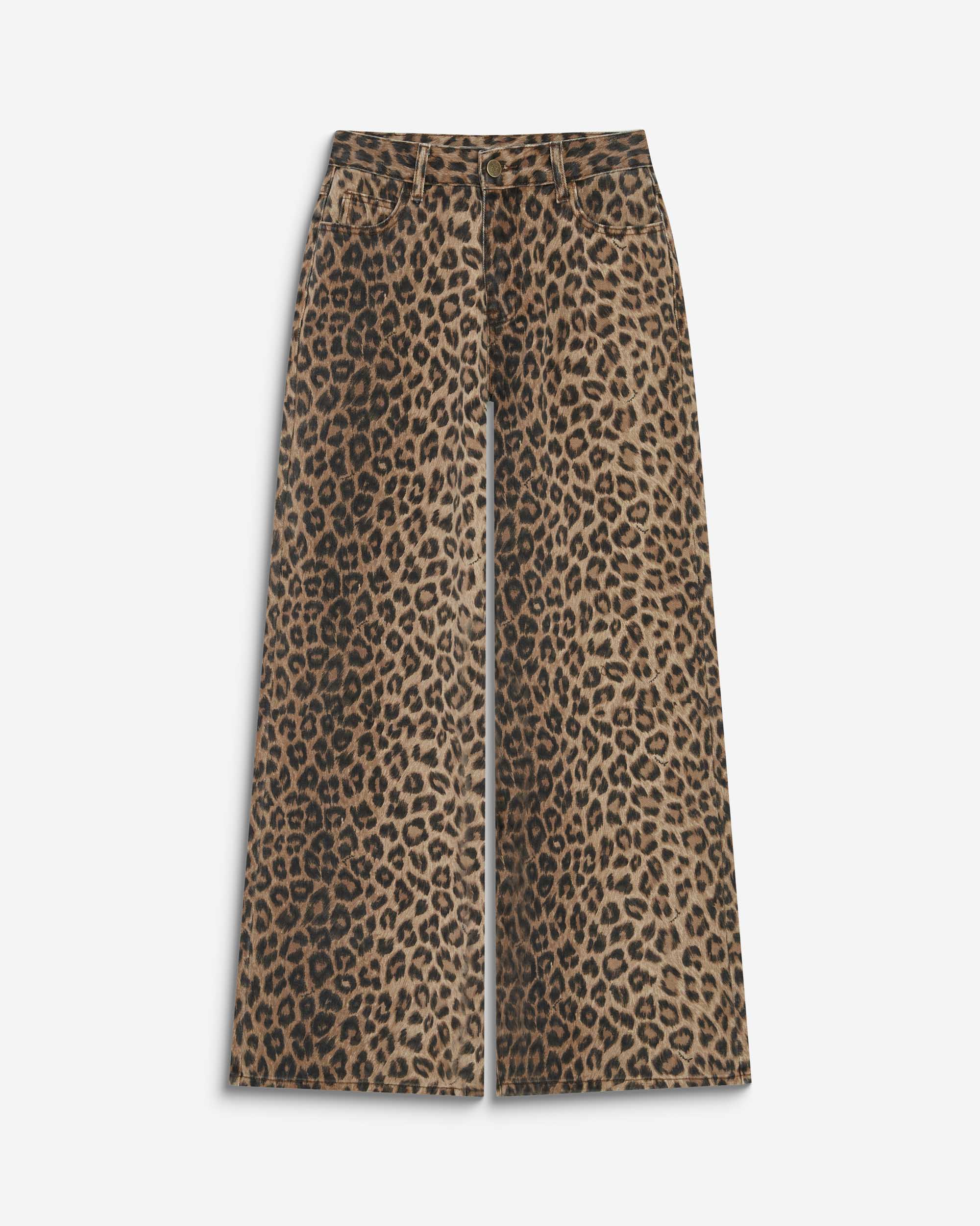 High-waist loose printed jeans leo Socca