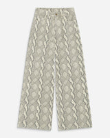 High-waist loose printed jeans python Socca