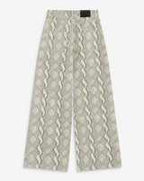 High-waist loose printed jeans python Socca