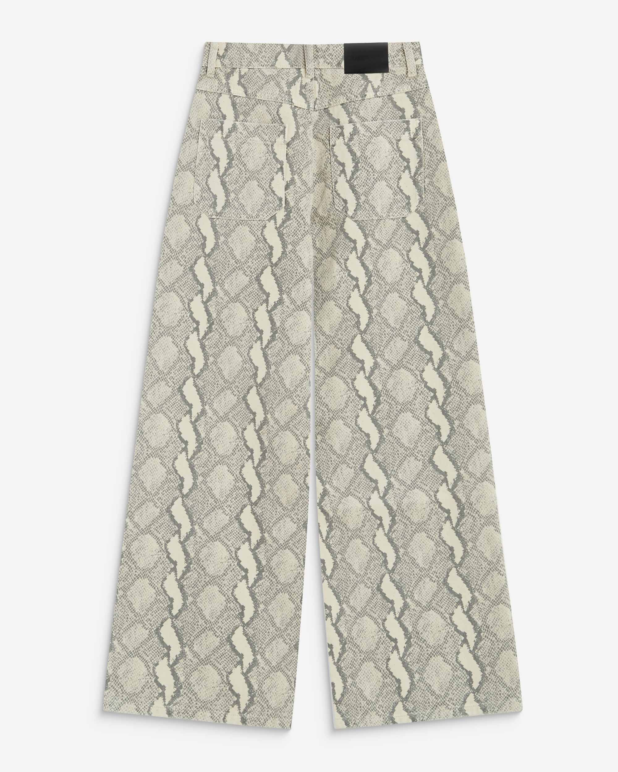 High-waist loose printed jeans python Socca
