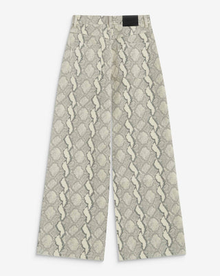 High-waist loose printed jeans python Socca