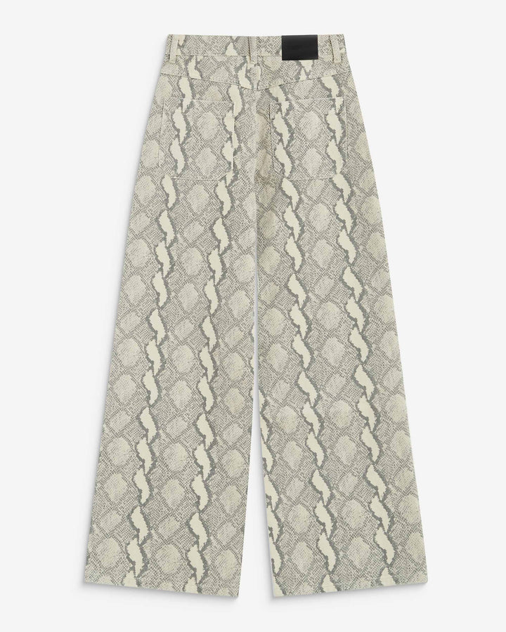 High-waist loose printed jeans python Socca