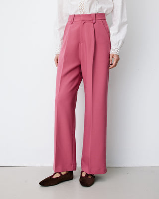 Wide-leg pleated tailored pants blush Nilay