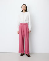 Wide-leg pleated tailored pants blush Nilay