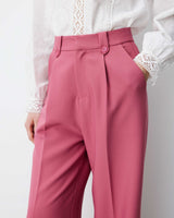 Wide-leg pleated tailored pants blush Nilay