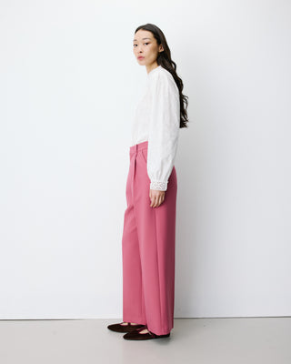 Wide-leg pleated tailored pants blush Nilay