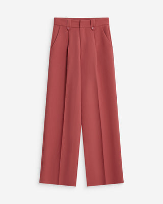 Wide-leg pleated tailored pants blush Nilay