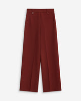Wide-leg pleated tailored pants terracotta Nilay
