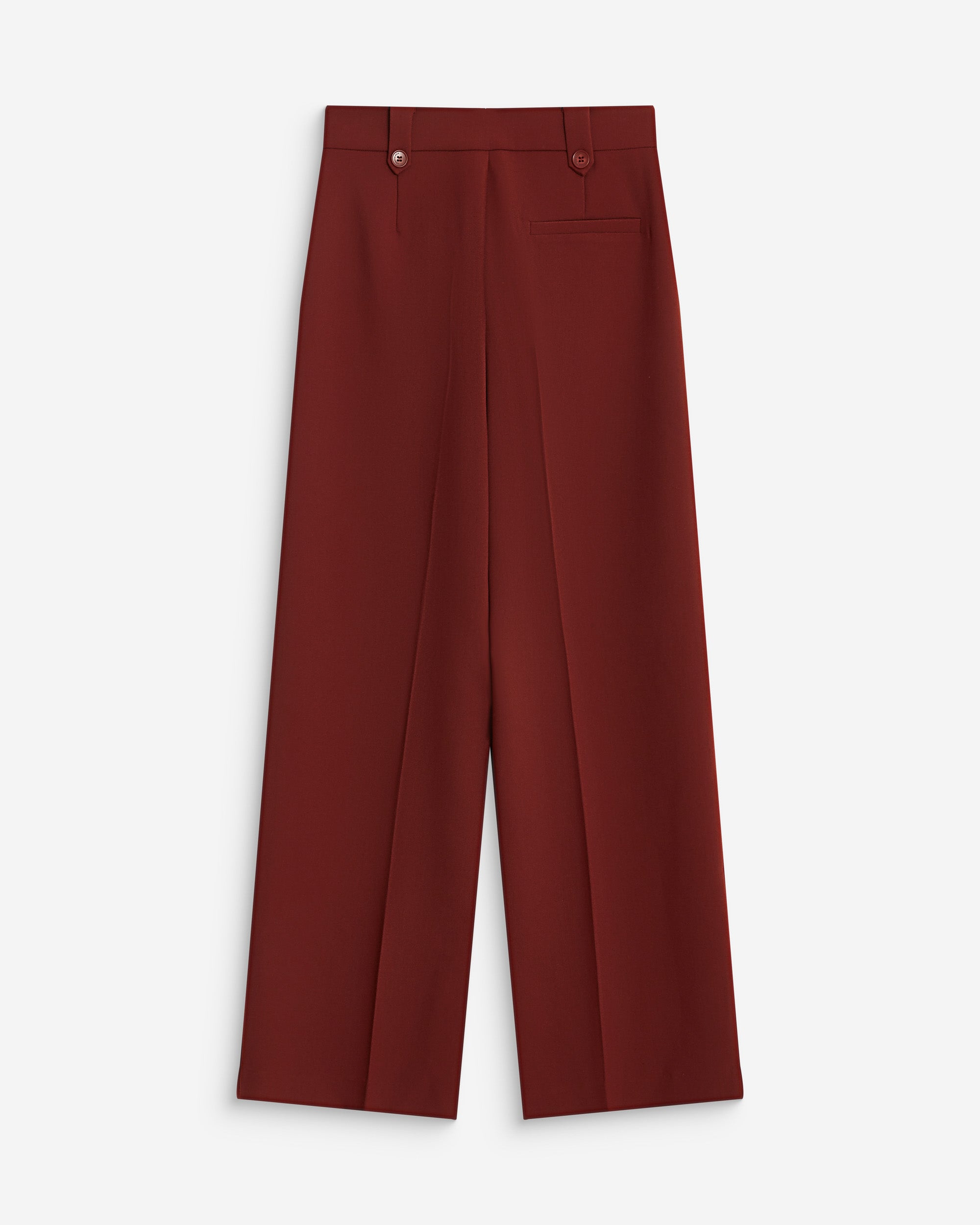 Wide-leg pleated tailored pants terracotta Nilay
