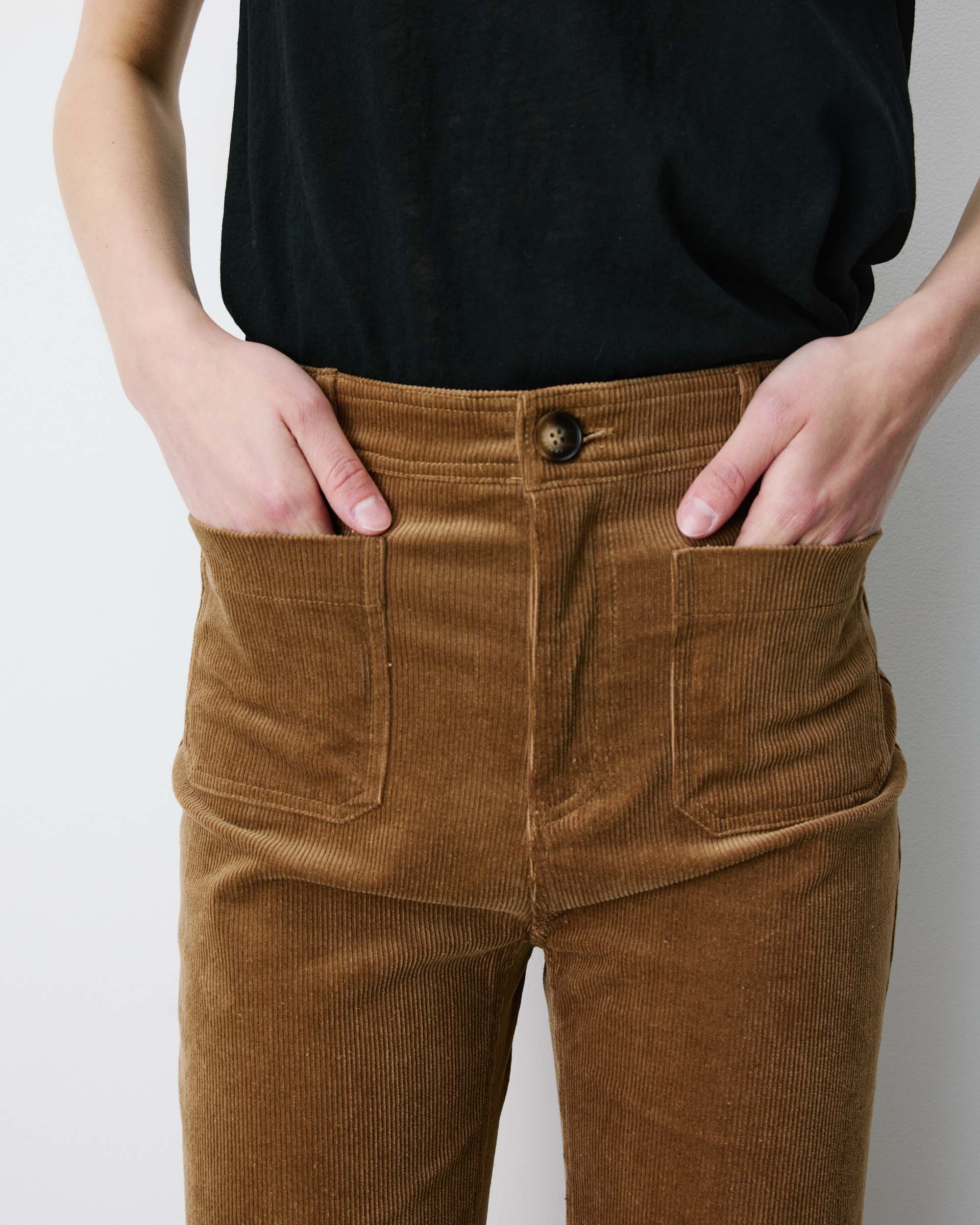 Pantalón recto de pana coffee Alban
