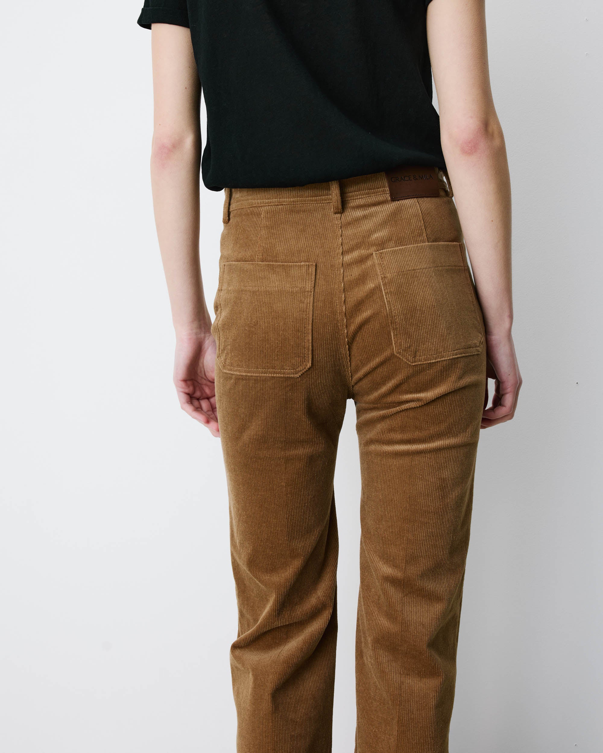 Pantalón recto de pana coffee Alban