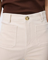 Pantalón recto de pana ecru Alban