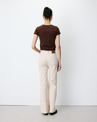 Pantalón recto de pana ecru Alban