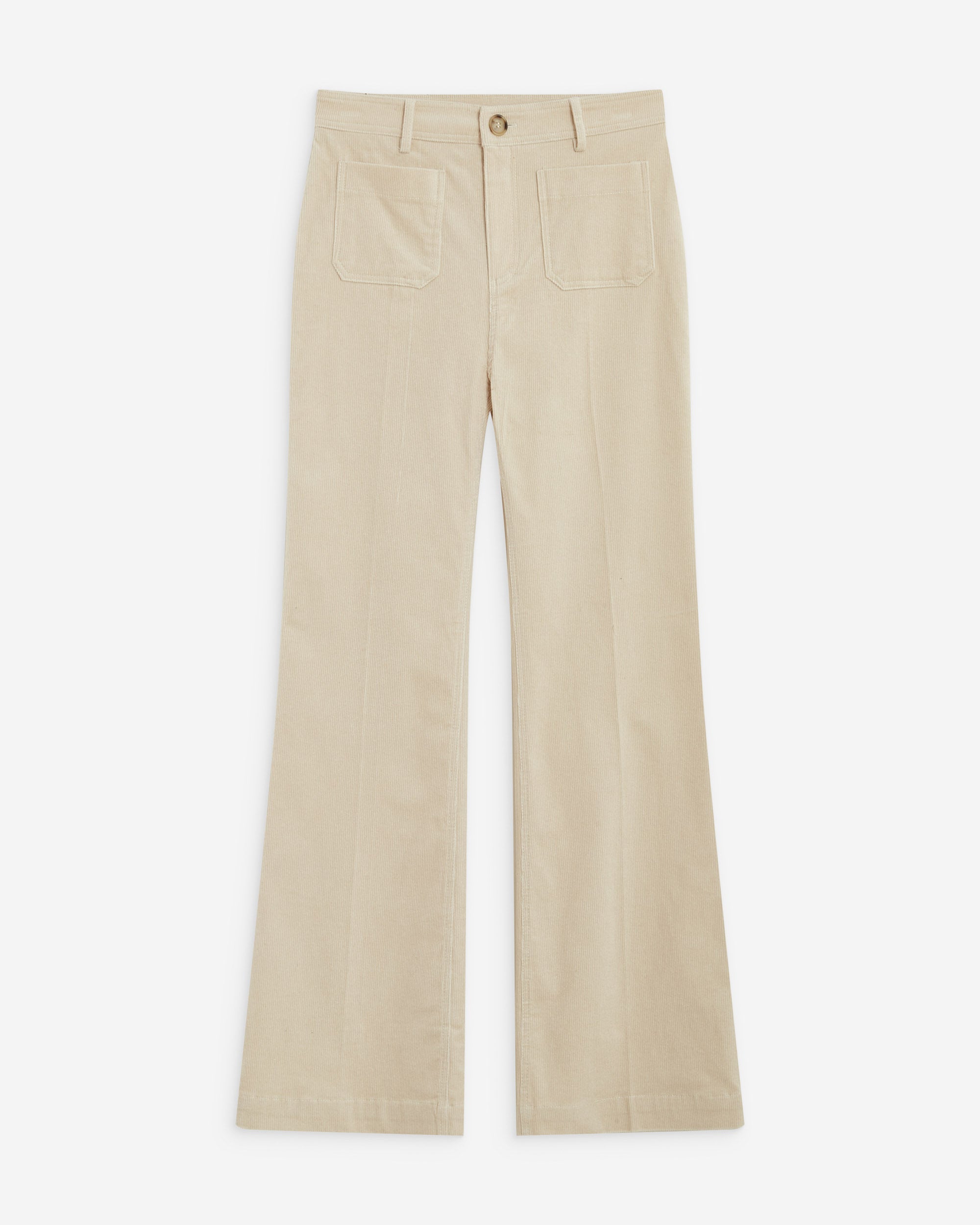 Pantalón recto de pana ecru Alban