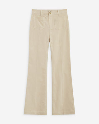 Pantalón recto de pana ecru Alban