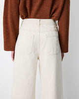 Vaqueros capri de tiro alto sable Johan