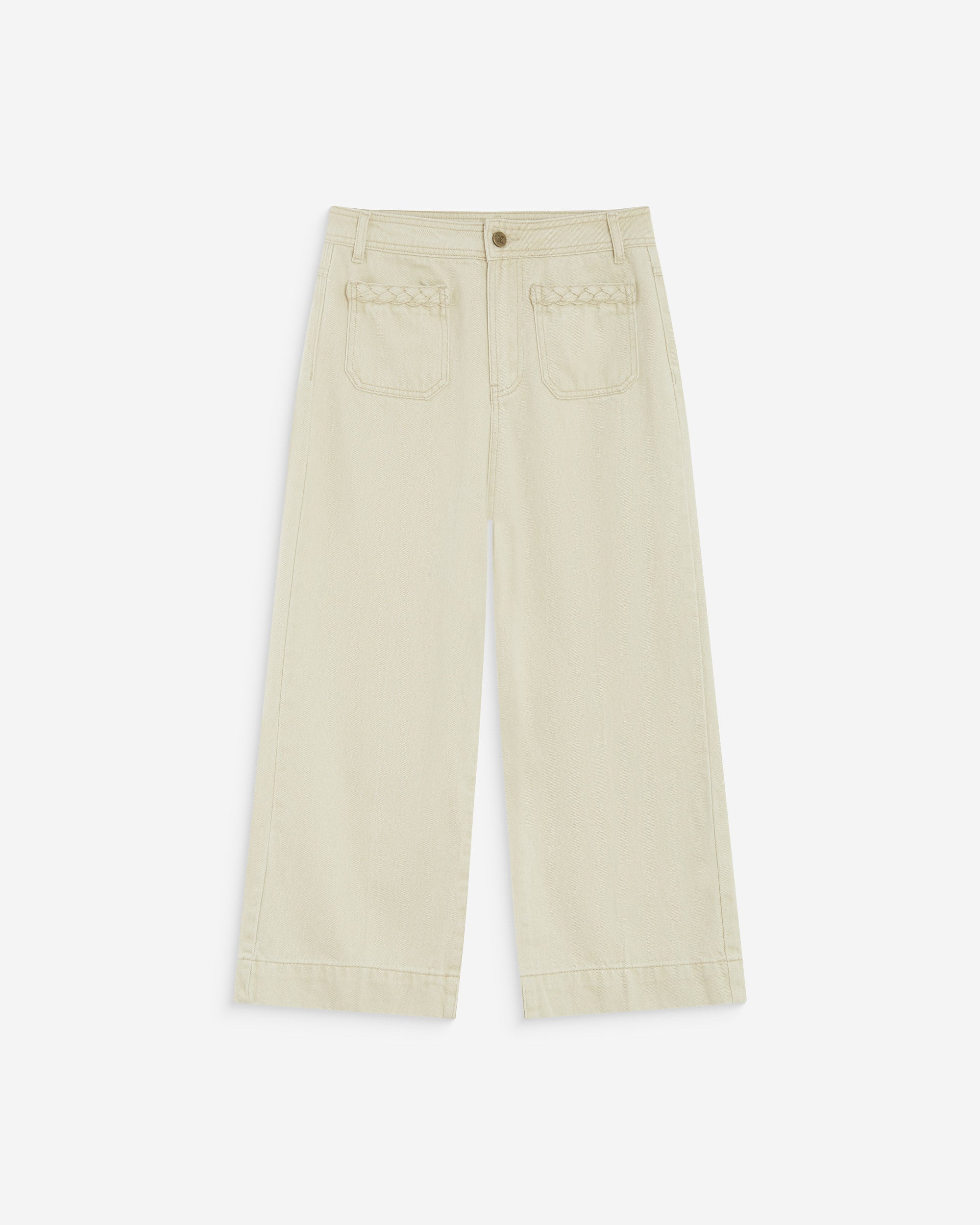 Vaqueros capri de tiro alto sable Johan