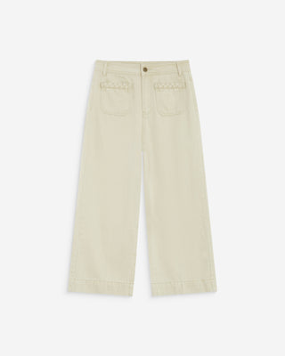 Vaqueros capri de tiro alto sable Johan