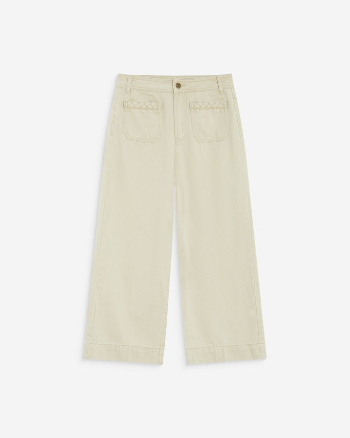 Vaqueros capri de tiro alto sable Johan