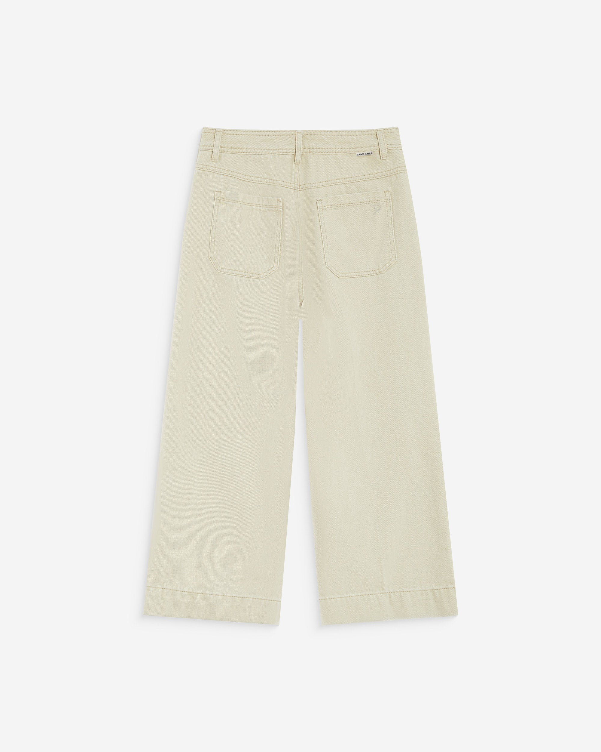 Vaqueros capri de tiro alto sable Johan