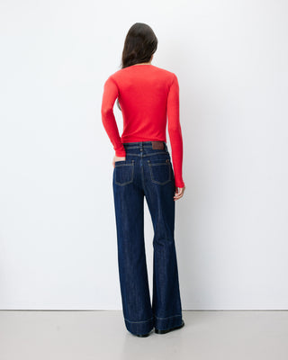 High-rise straight jeans darkblue Jacob