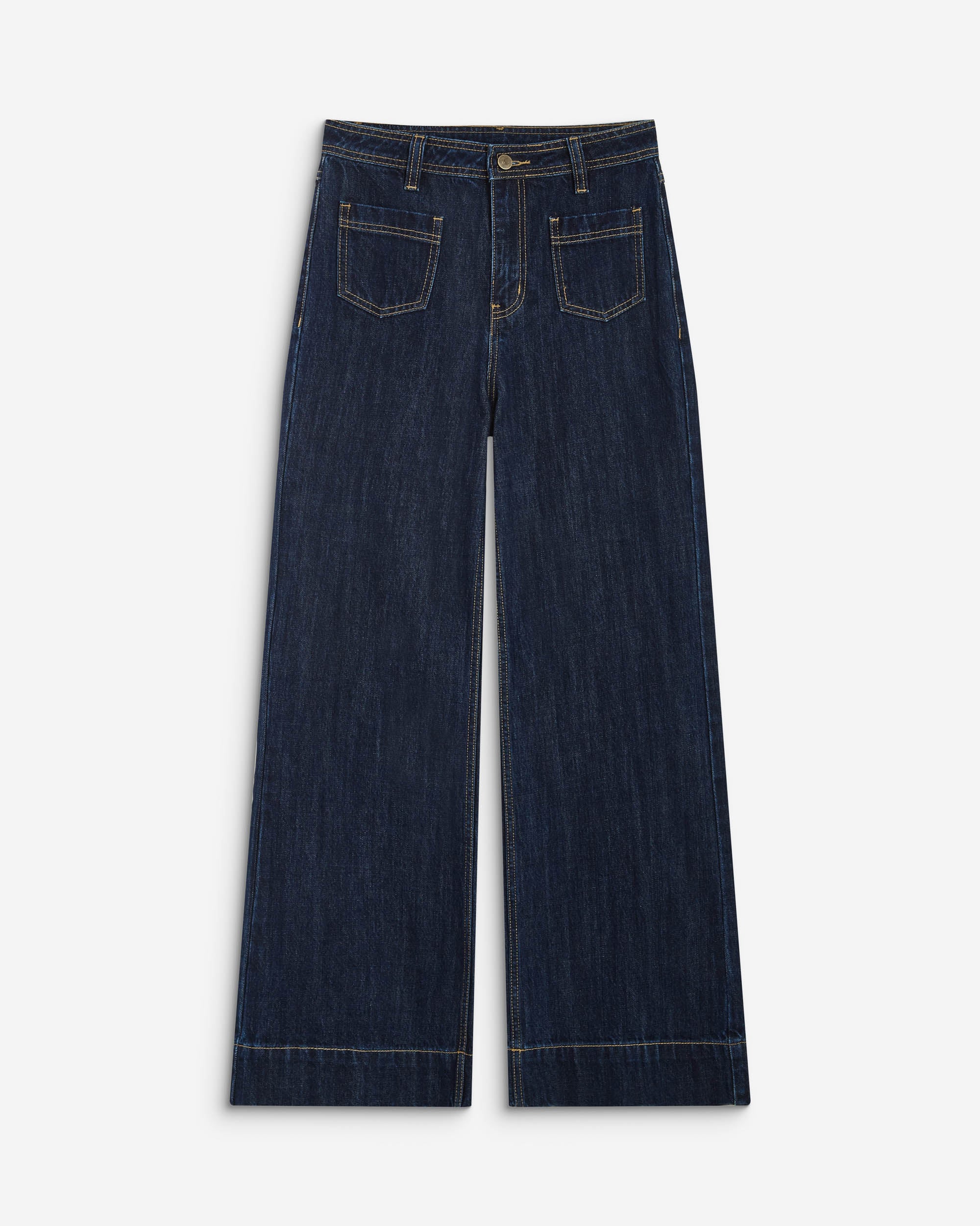 High-rise straight jeans darkblue Jacob