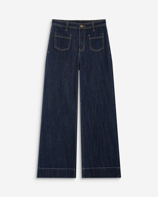 High-rise straight jeans darkblue Jacob