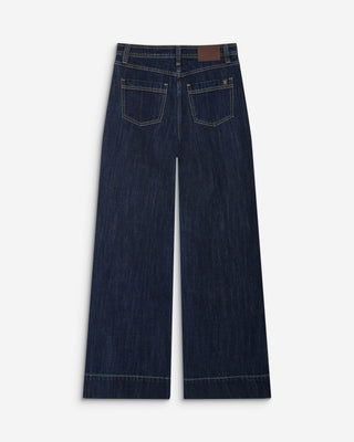 High-rise straight jeans darkblue Jacob